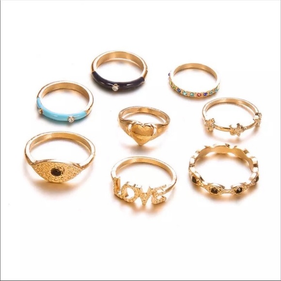 Evil Eye Ring Set - Picture 3 of 5